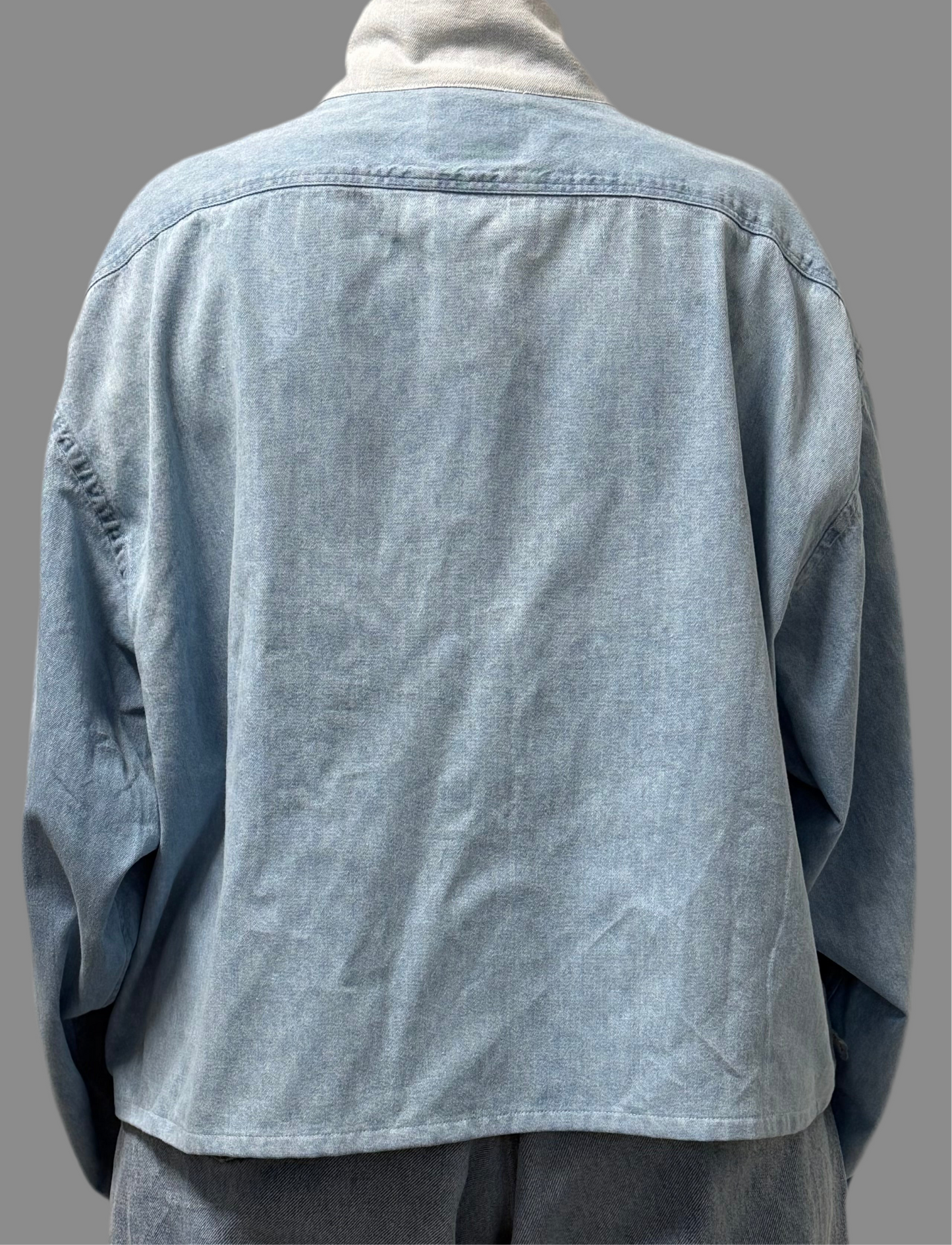 Foulard shirt in denim 01 (front knot)