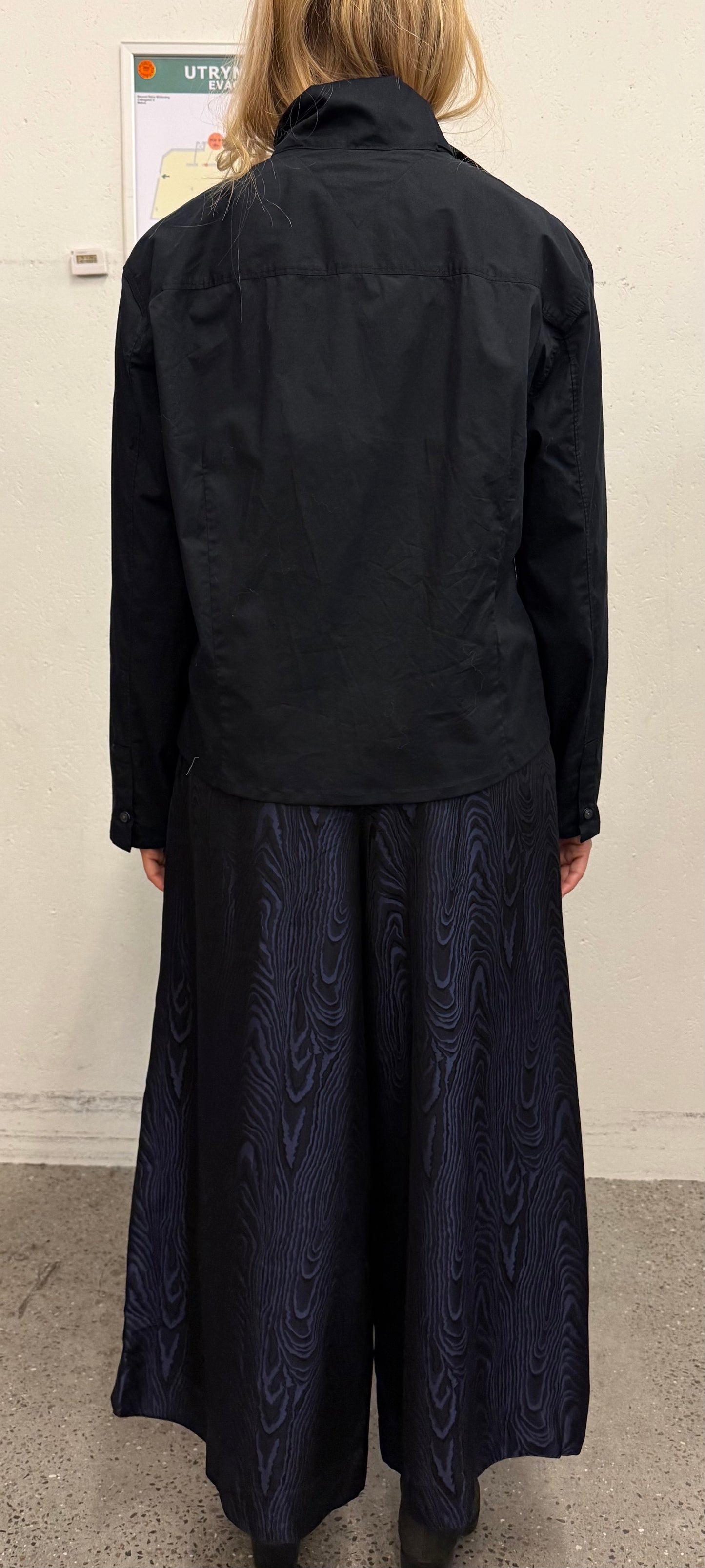 Culottes in moiré viscose jacquard (dead stock fabric from Dries Van Noten)