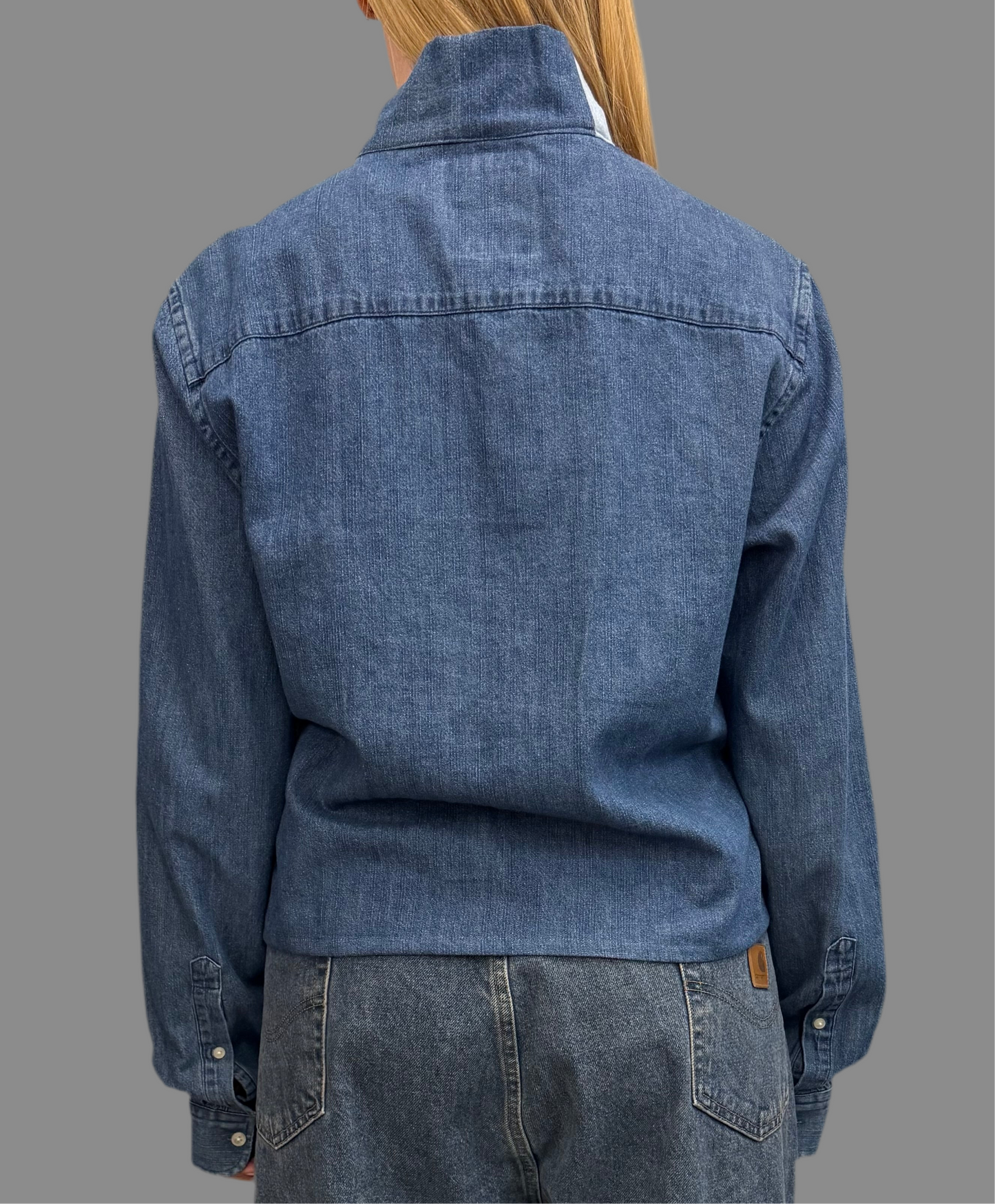 Foulard shirt in denim 06 (front knot)