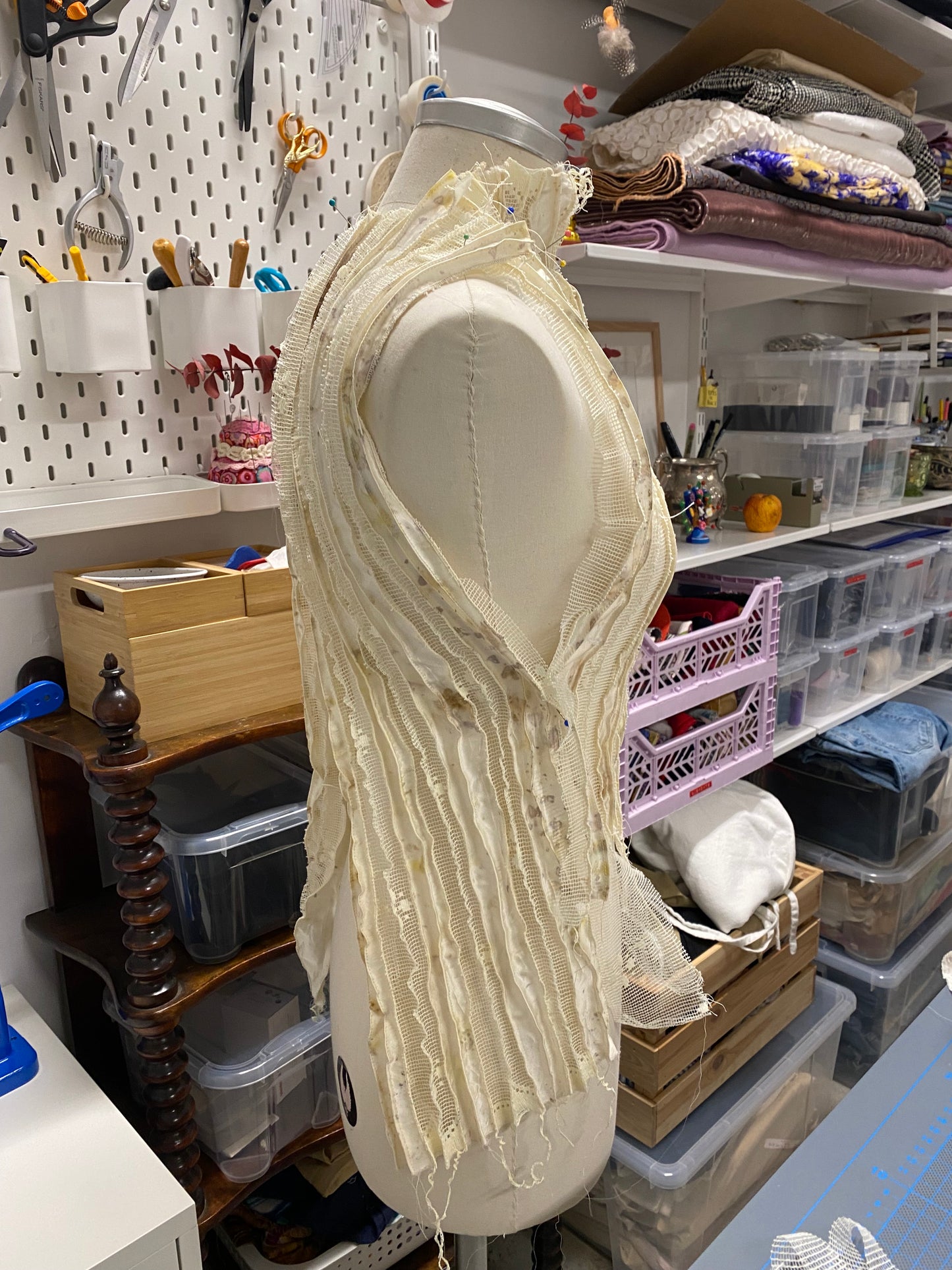 T-shirt top in silk and cotton