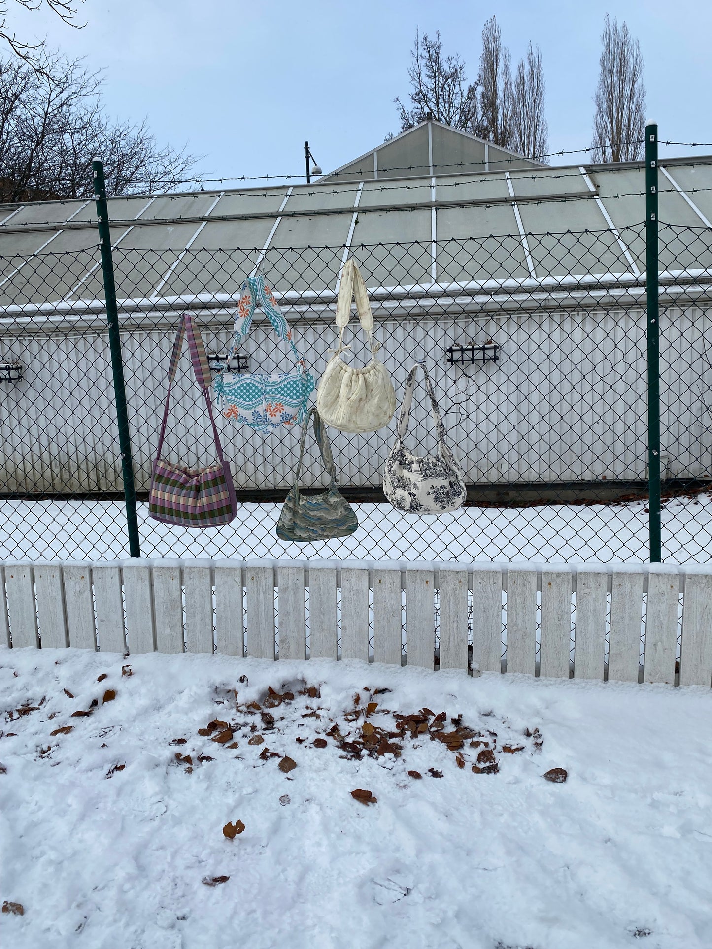 Lola bag in botanically printed silk