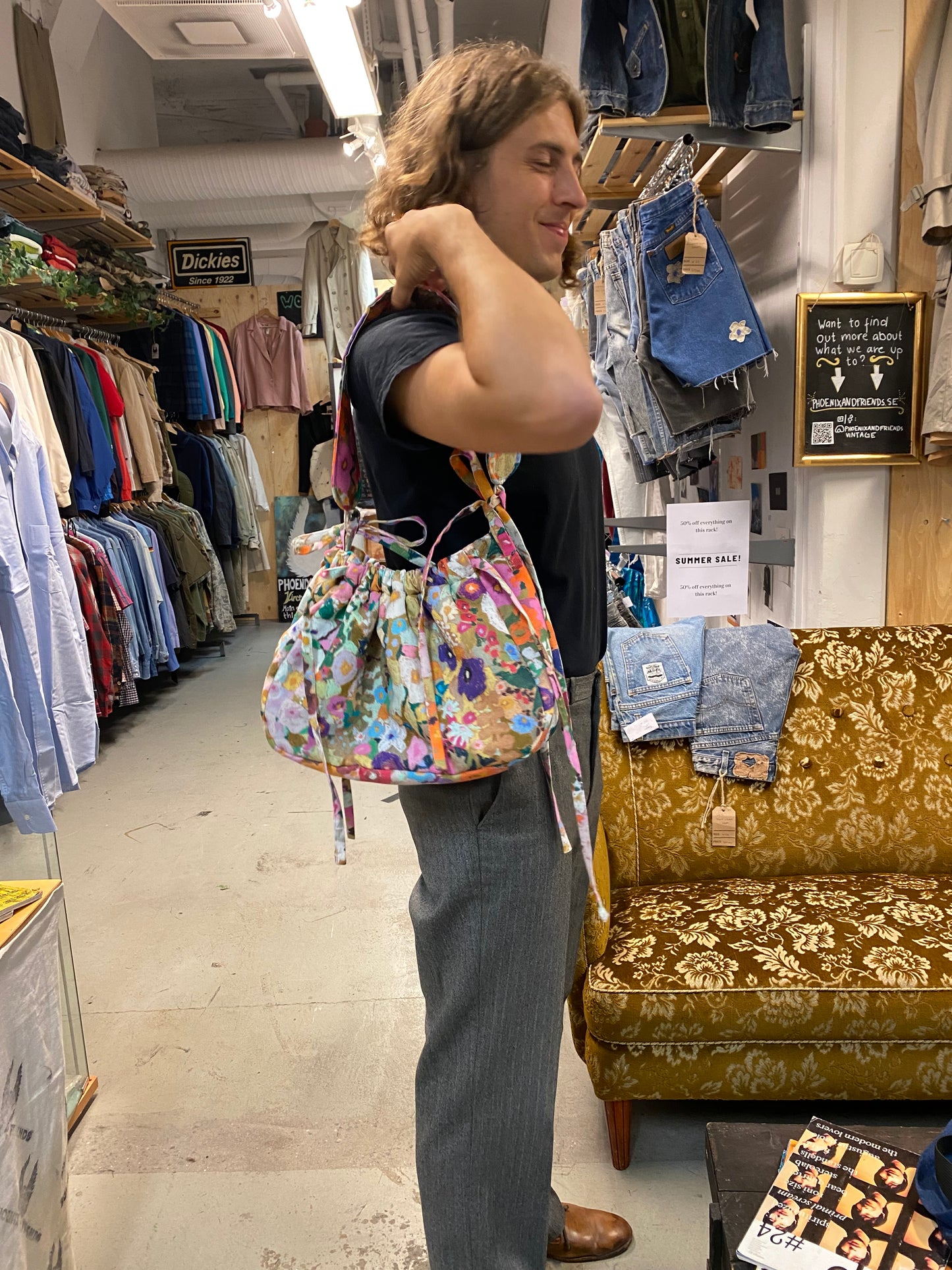 Lola bag in canvas fabric (house of hackney)