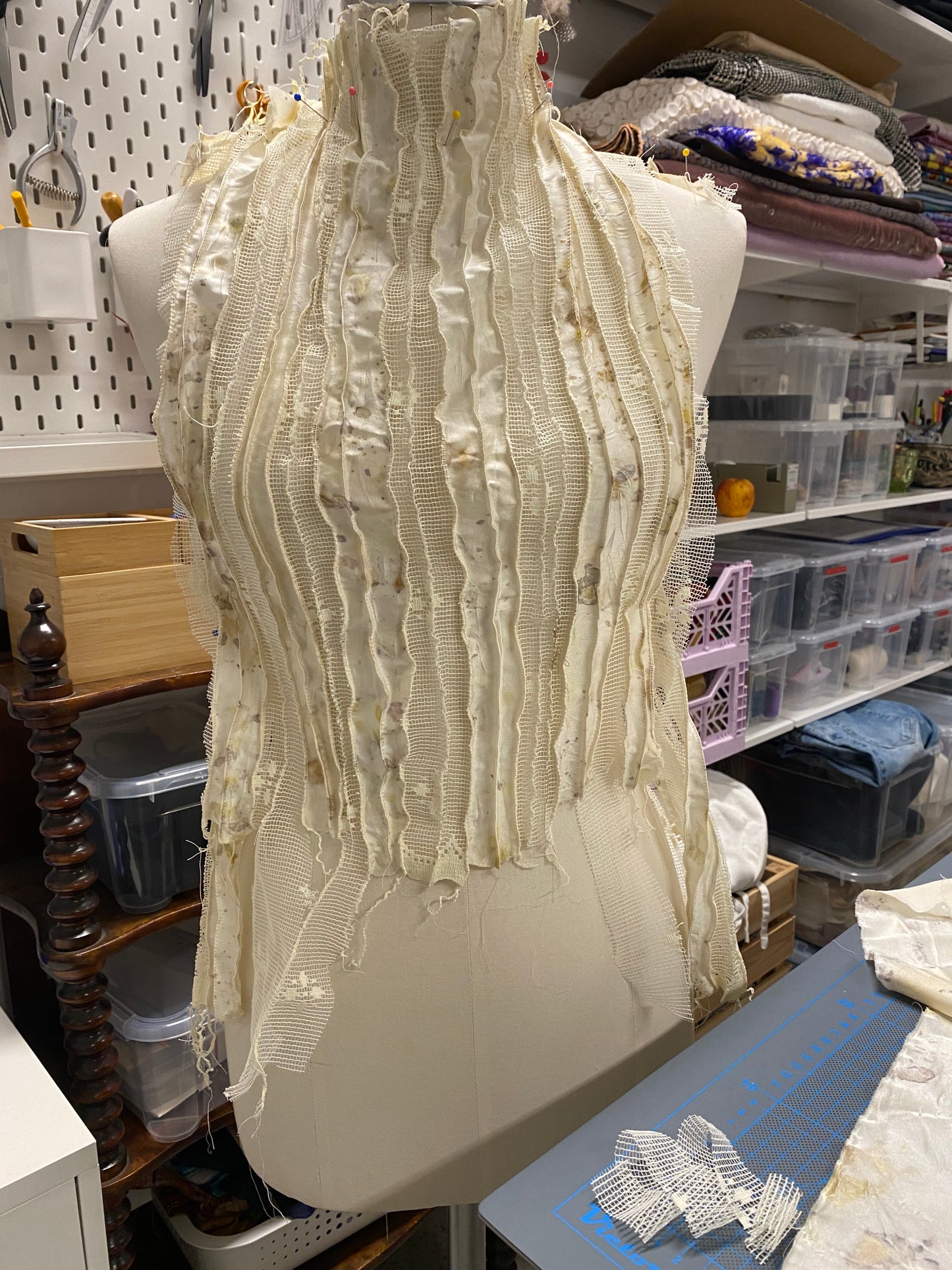 T-shirt top in silk and cotton