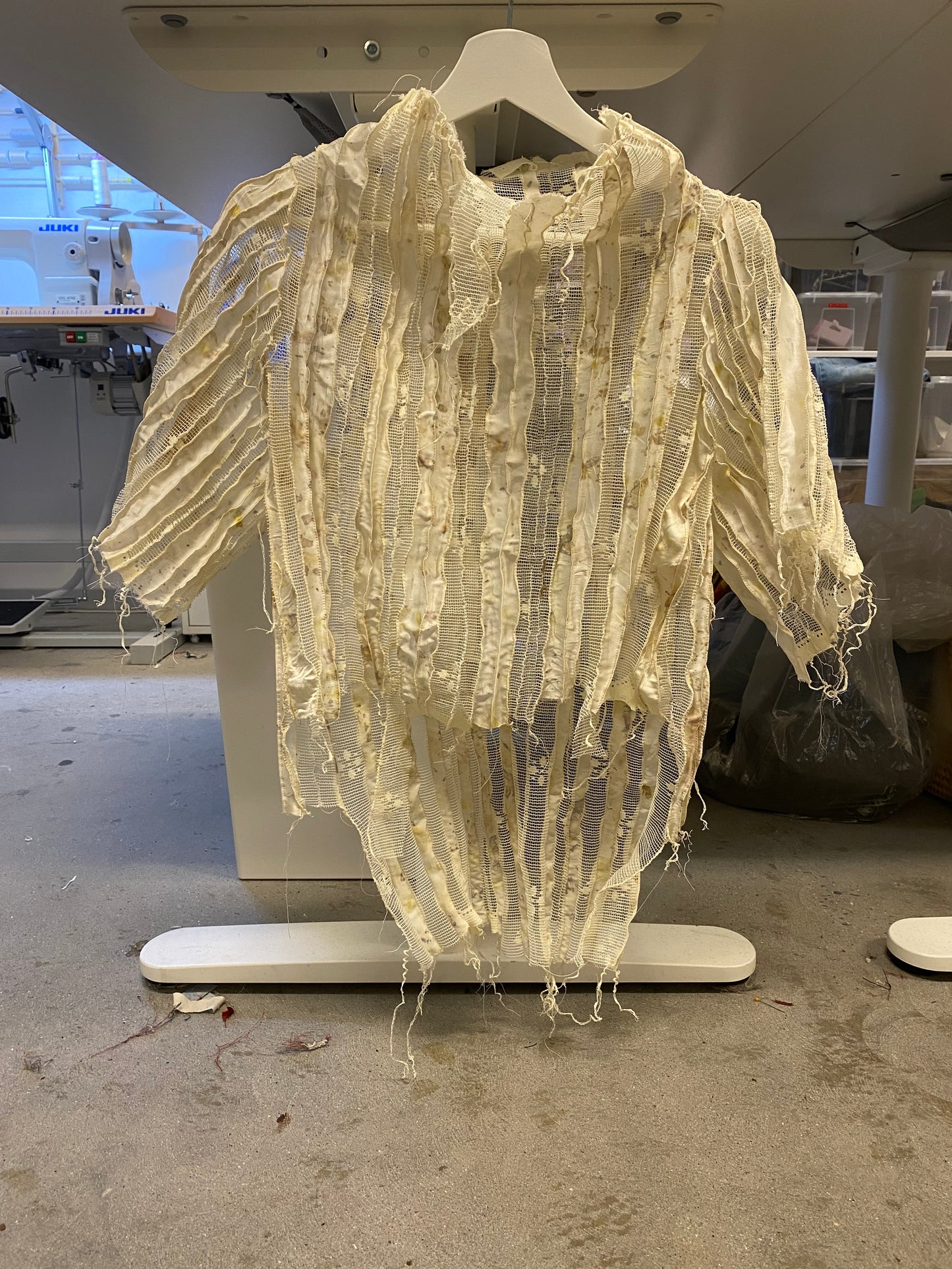 T-shirt top in silk and cotton